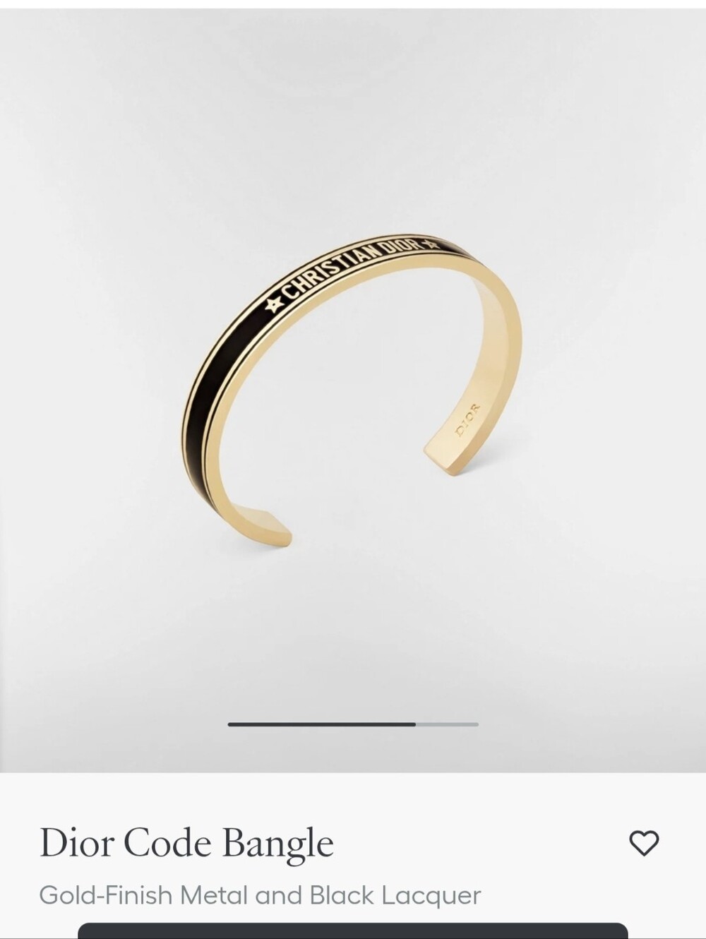 Gold & White Enamel Code Bangle